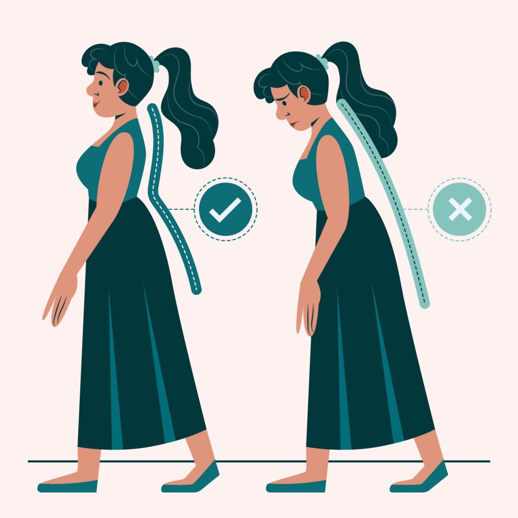 maintaining good posture to prevent spine injuries